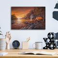 Autumn Campsite by Campbell Frost - 16x12 acrylic wall art in a room