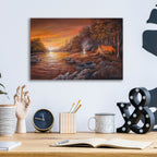 Autumn Campsite by Campbell Frost - 16x12 acrylic wall art in a room