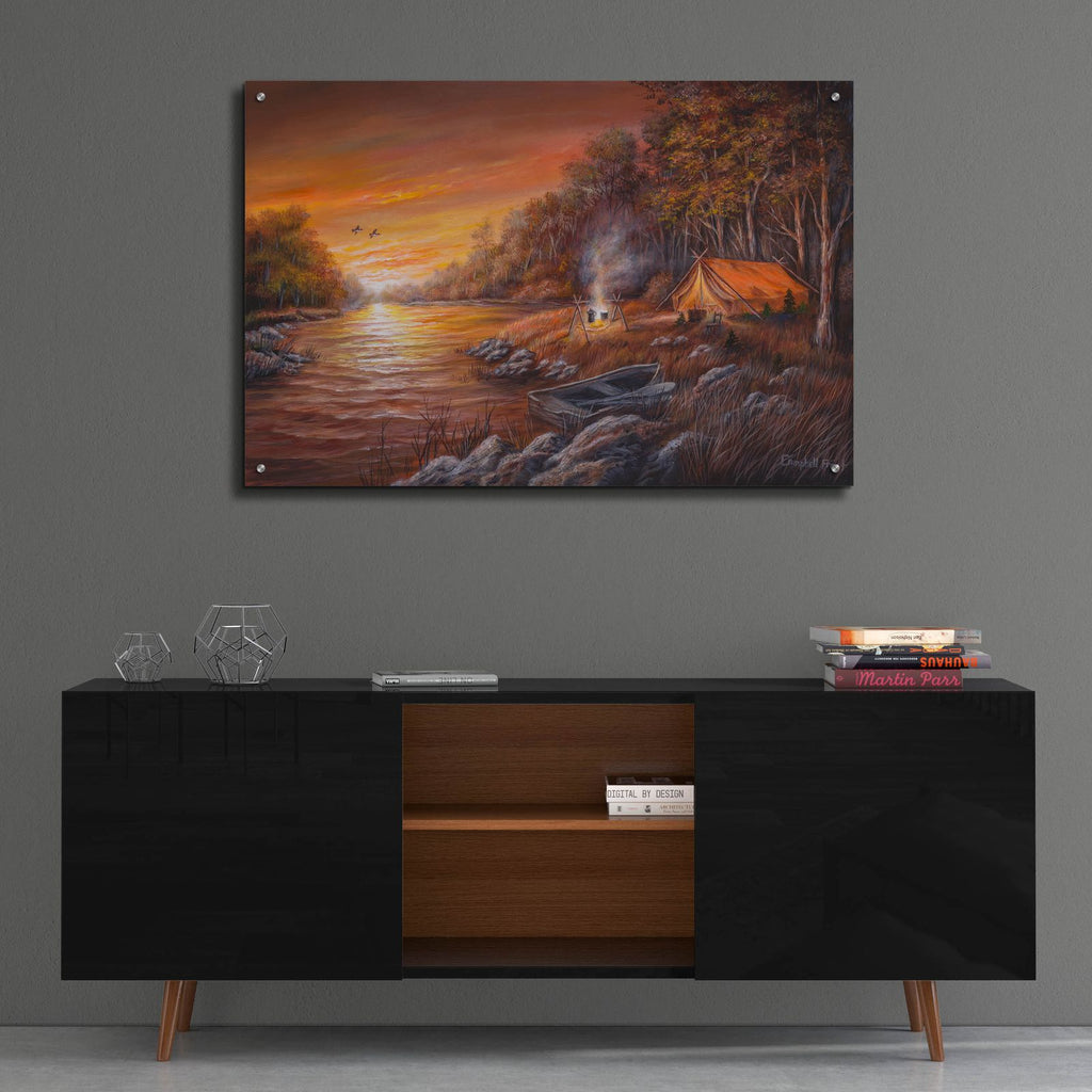 Autumn Campsite by Campbell Frost - 36x24 acrylic wall art in a room