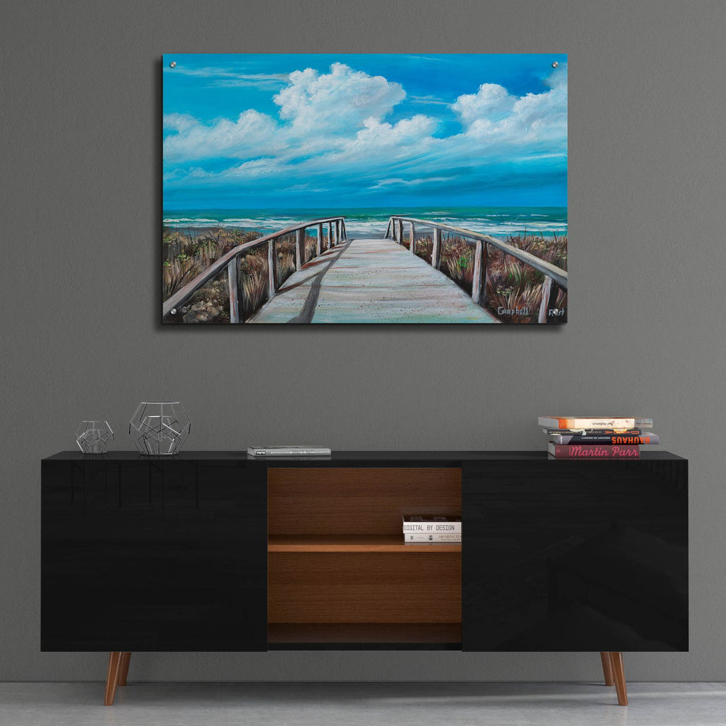 Beach Pier by Campbell Frost - 36x24 acrylic wall art in a room