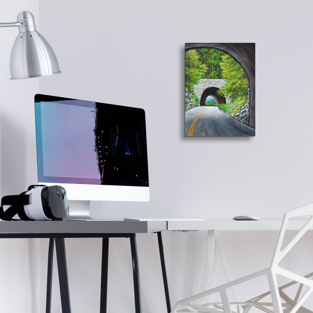 Blue Ridge Loop by Campbell Frost - 12x16 acrylic wall art in a room