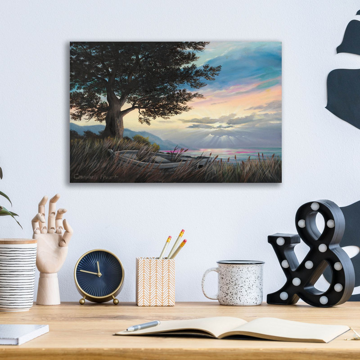 Blue Ridge Morn by Campbell Frost - 16x12 acrylic wall art in a room
