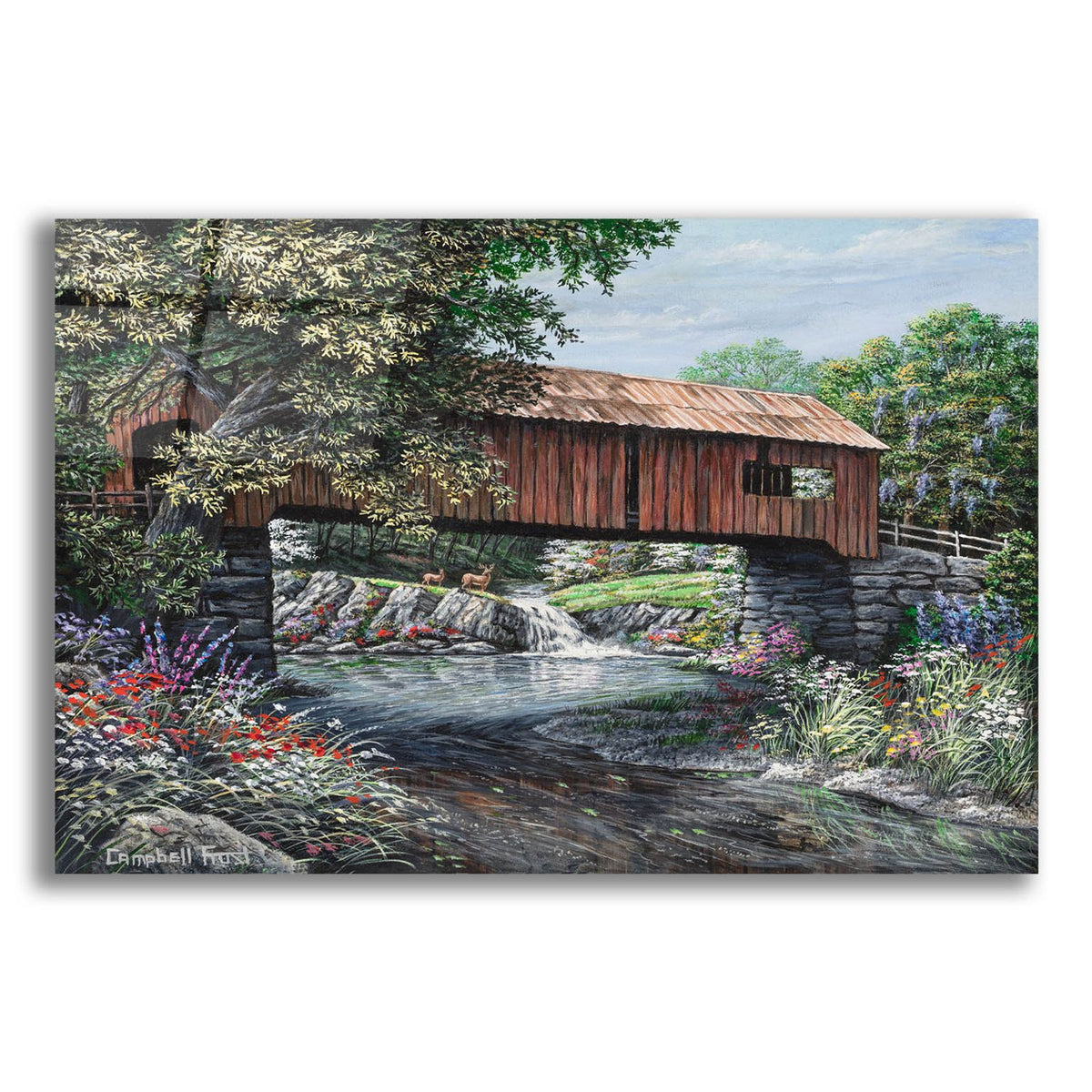 Covered Bridge by Campbell Frost acrylic glass wall art