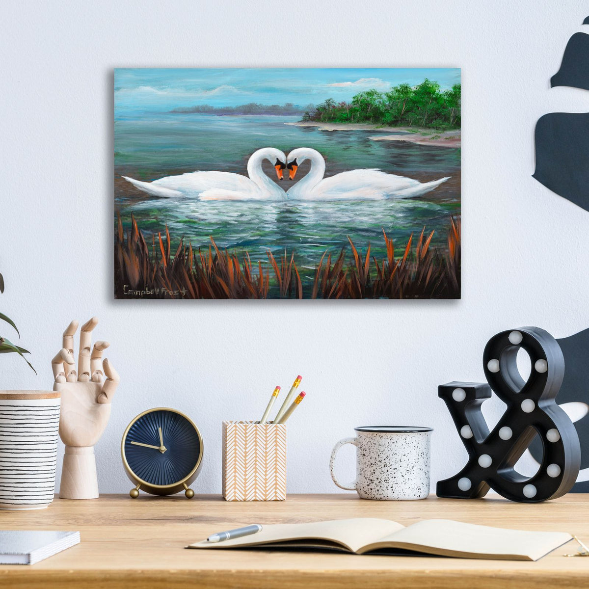 Eye To Eye by Campbell Frost - 16x12 acrylic wall art in a room