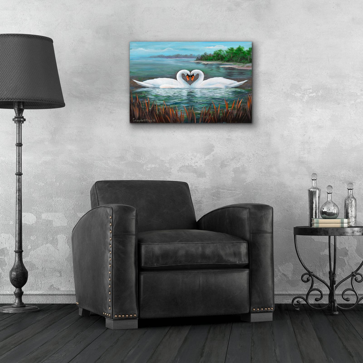 Eye To Eye by Campbell Frost - 24x16 acrylic wall art in a room