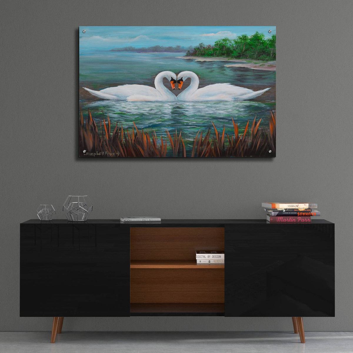 Eye To Eye by Campbell Frost - 36x24 acrylic wall art in a room