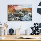 Fishing By The Mill by Campbell Frost - 16x12 acrylic wall art in a room