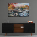 Fishing By The Mill by Campbell Frost - 36x24 acrylic wall art in a room