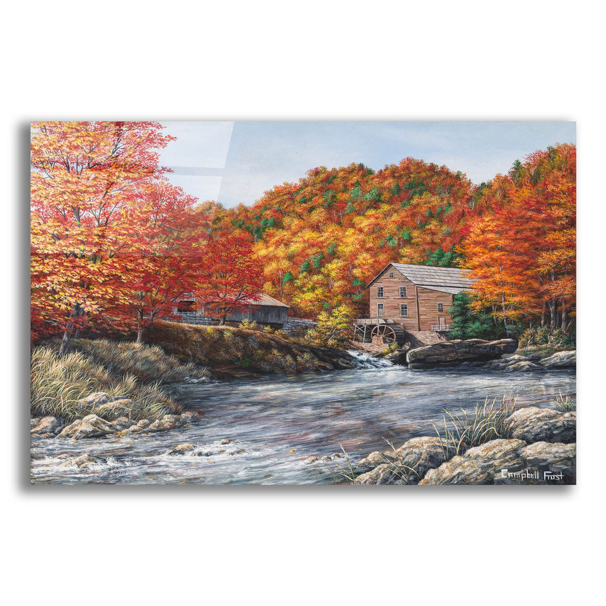 Glade Creek Grist Mill by Campbell Frost acrylic glass wall art