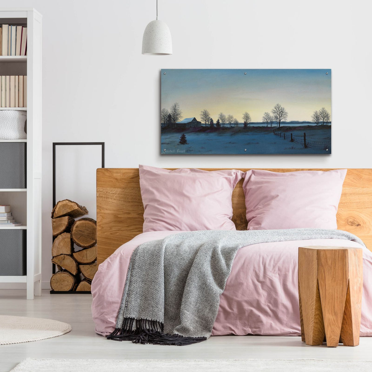 Gray Morning by Campbell Frost - 48x24 acrylic wall art in a room