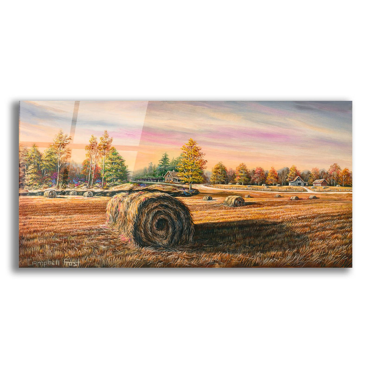 Hay Field by Campbell Frost acrylic glass wall art