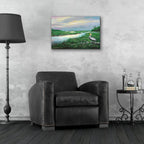 Low Country Heron by Campbell Frost - 24x16 acrylic wall art in a room
