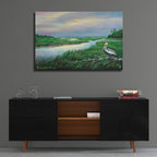 Low Country Heron by Campbell Frost - 36x24 acrylic wall art in a room