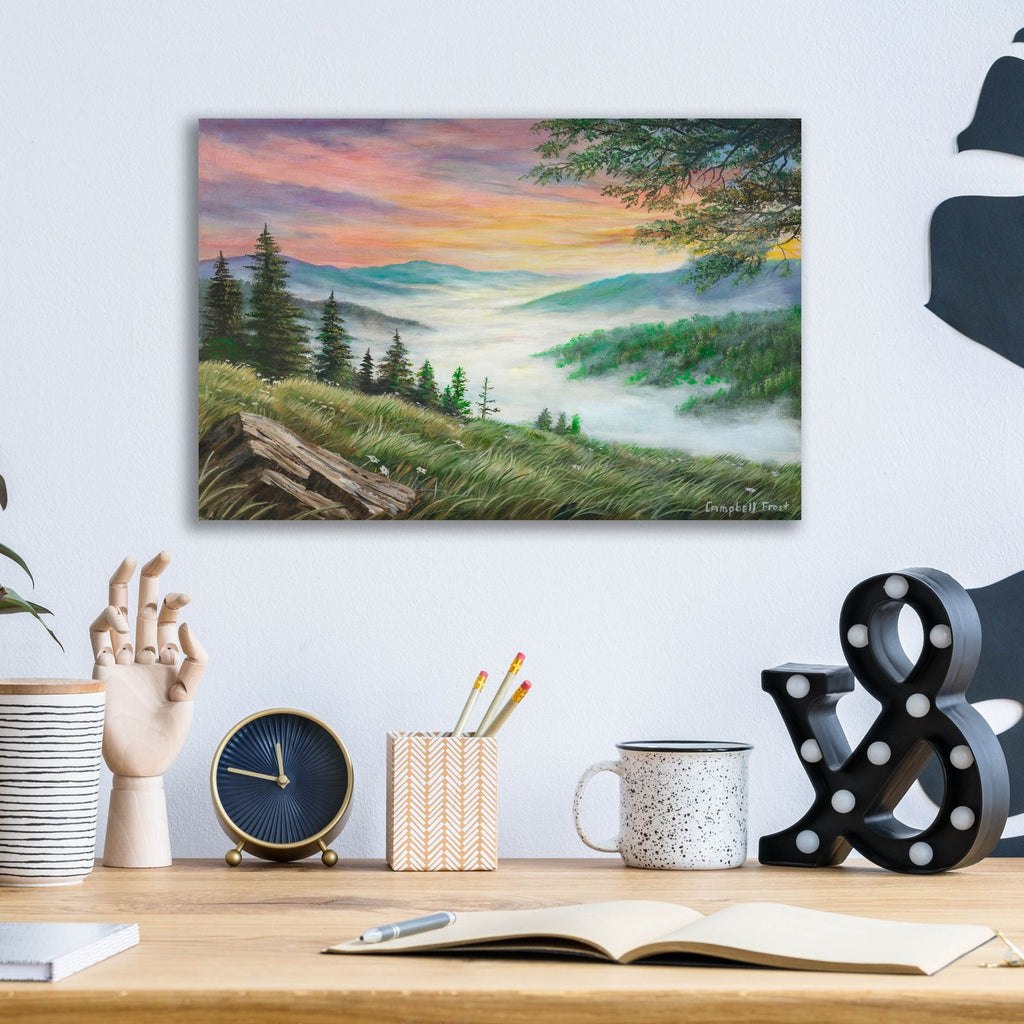 Smokey Dawn by Campbell Frost - 16x12 acrylic wall art in a room