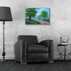 Spring Country Road by Campbell Frost - 24x16 acrylic wall art in a room