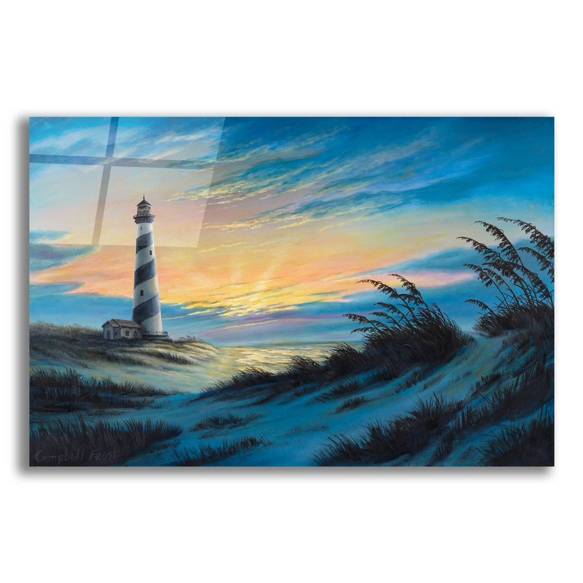 Sunset Lighthouse by Campbell Frost acrylic glass wall art