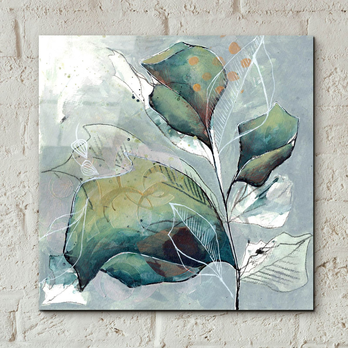 Pine Whisper by Carla Jennings Art - 12x12 acrylic wall art in a room
