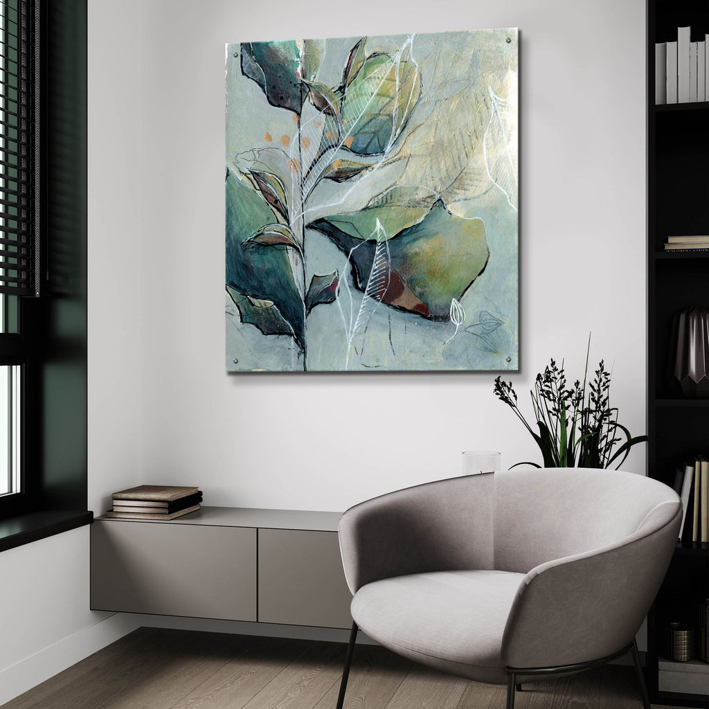 Rustling Leaves by Carla Jennings Art - 36x36 acrylic wall art in a room