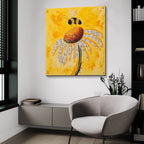 Buzzing Sweet Notes by Carrie Sharp - 36x36 acrylic wall art in a room