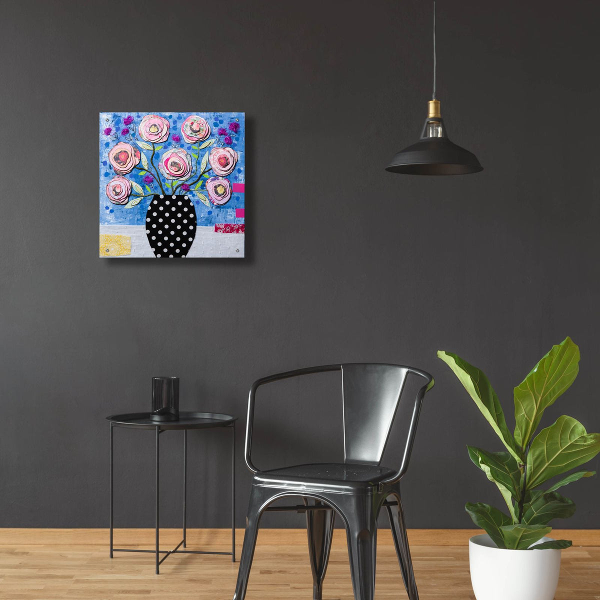 Layered Love by Carrie Sharp - 24x24 acrylic wall art in a room