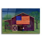 Barn With Flag 1 by C Munro acrylic glass wall art