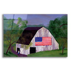 Barn With Flag 4 by C Munro acrylic glass wall art
