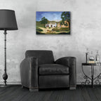 Coming Into The Barnyard by C Munro - 24x16 acrylic wall art in a room