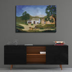 Coming Into The Barnyard by C Munro - 36x24 acrylic wall art in a room