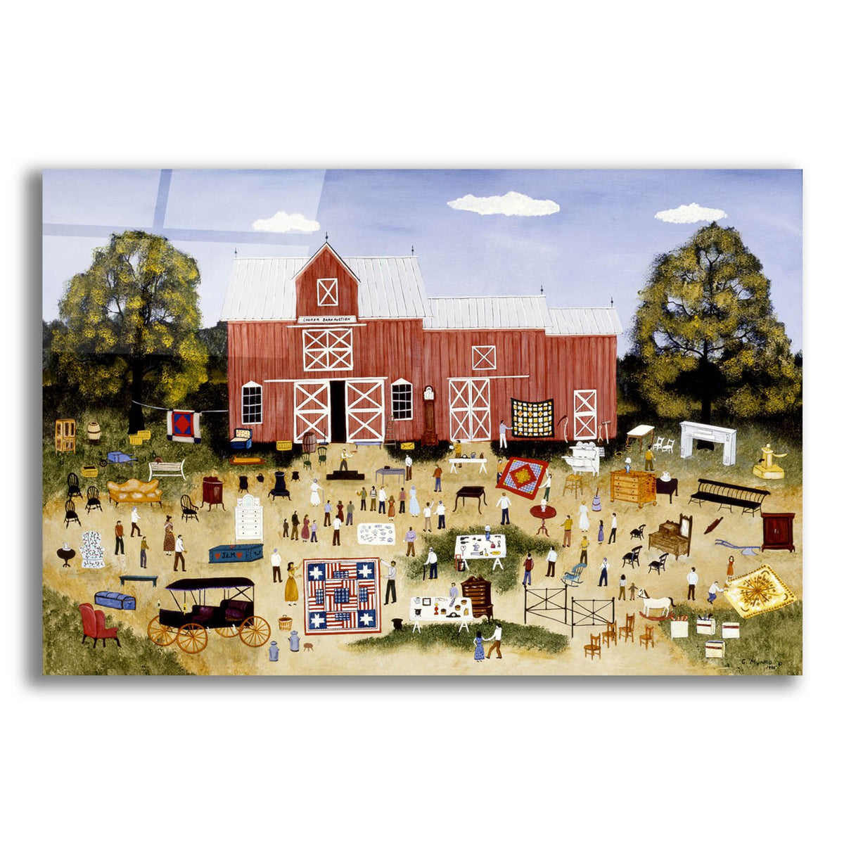 Cooper Barn Auction by C Munro acrylic glass wall art