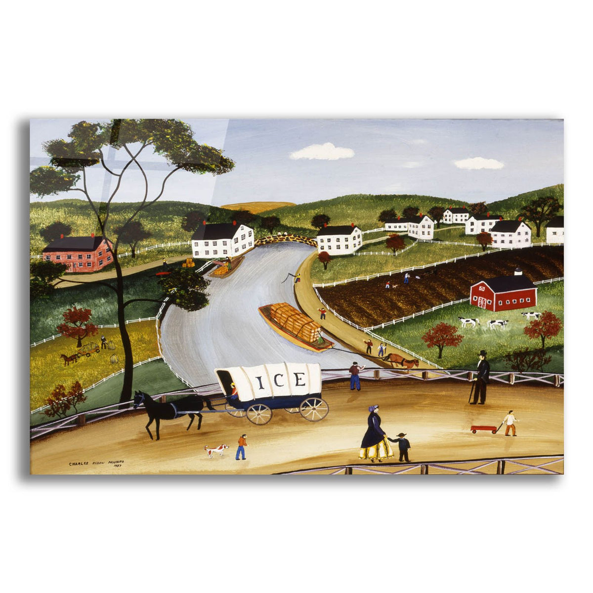Crossing The Canal by C Munro acrylic glass wall art