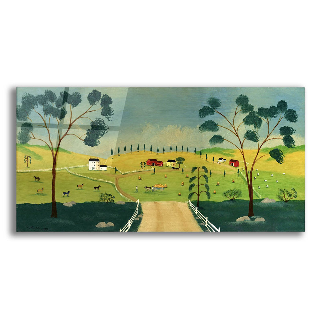 Harvesting Hay by C Munro acrylic glass wall art
