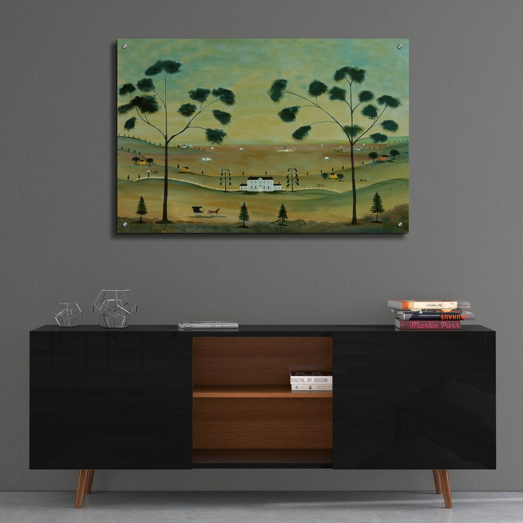 Hudson River Landscape by C Munro - 36x24 acrylic wall art in a room