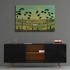 Hudson River Landscape by C Munro - 36x24 acrylic wall art in a room