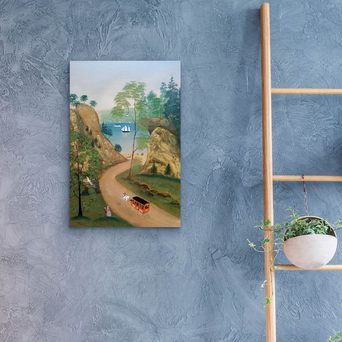 Hudson River by C Munro - 16x24 acrylic wall art in a room