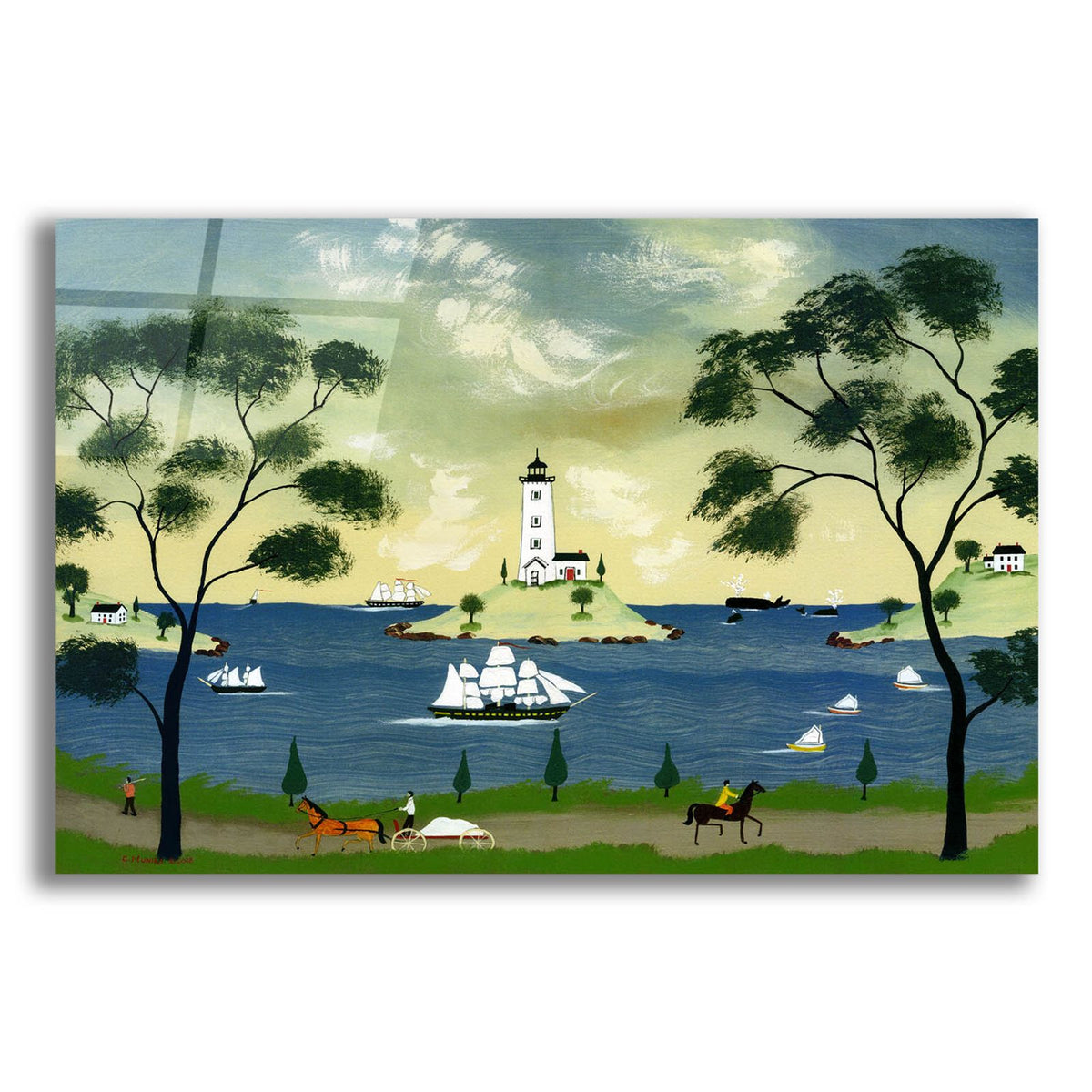 Light House Island by C Munro acrylic glass wall art