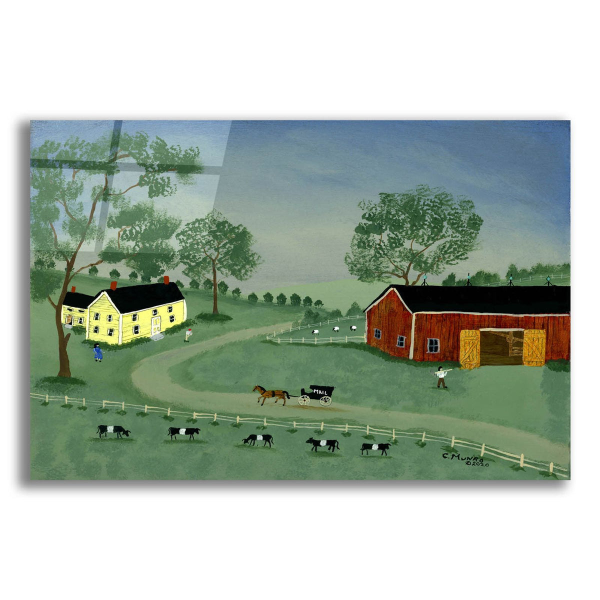 Mailman Is Coming by C Munro acrylic glass wall art