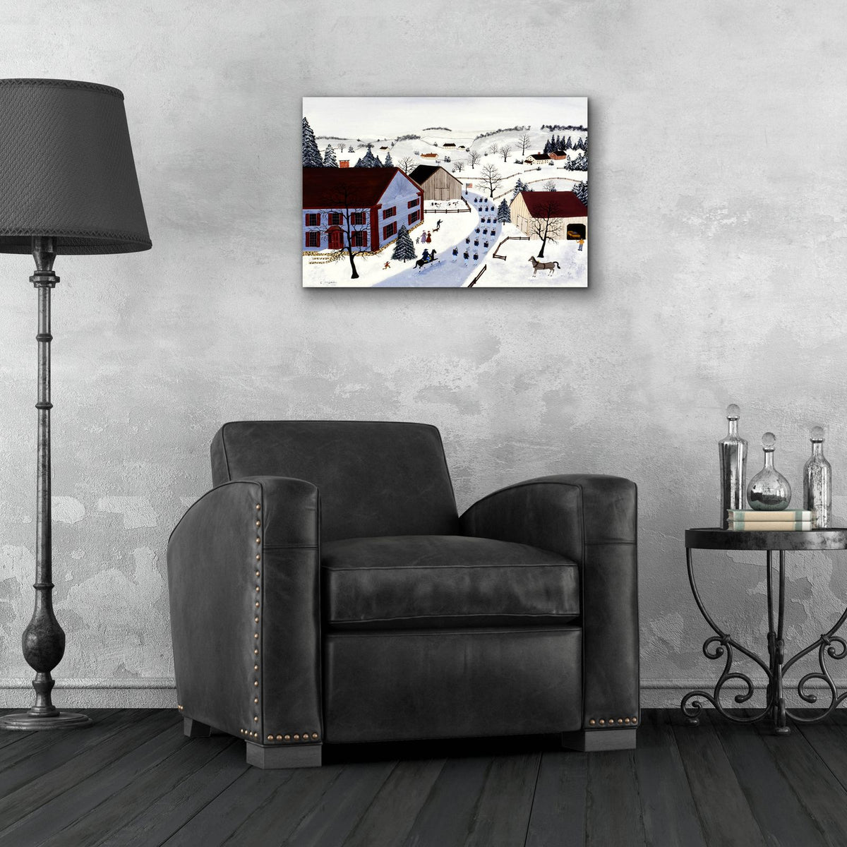 Marching Union by C Munro - 24x16 acrylic wall art in a room