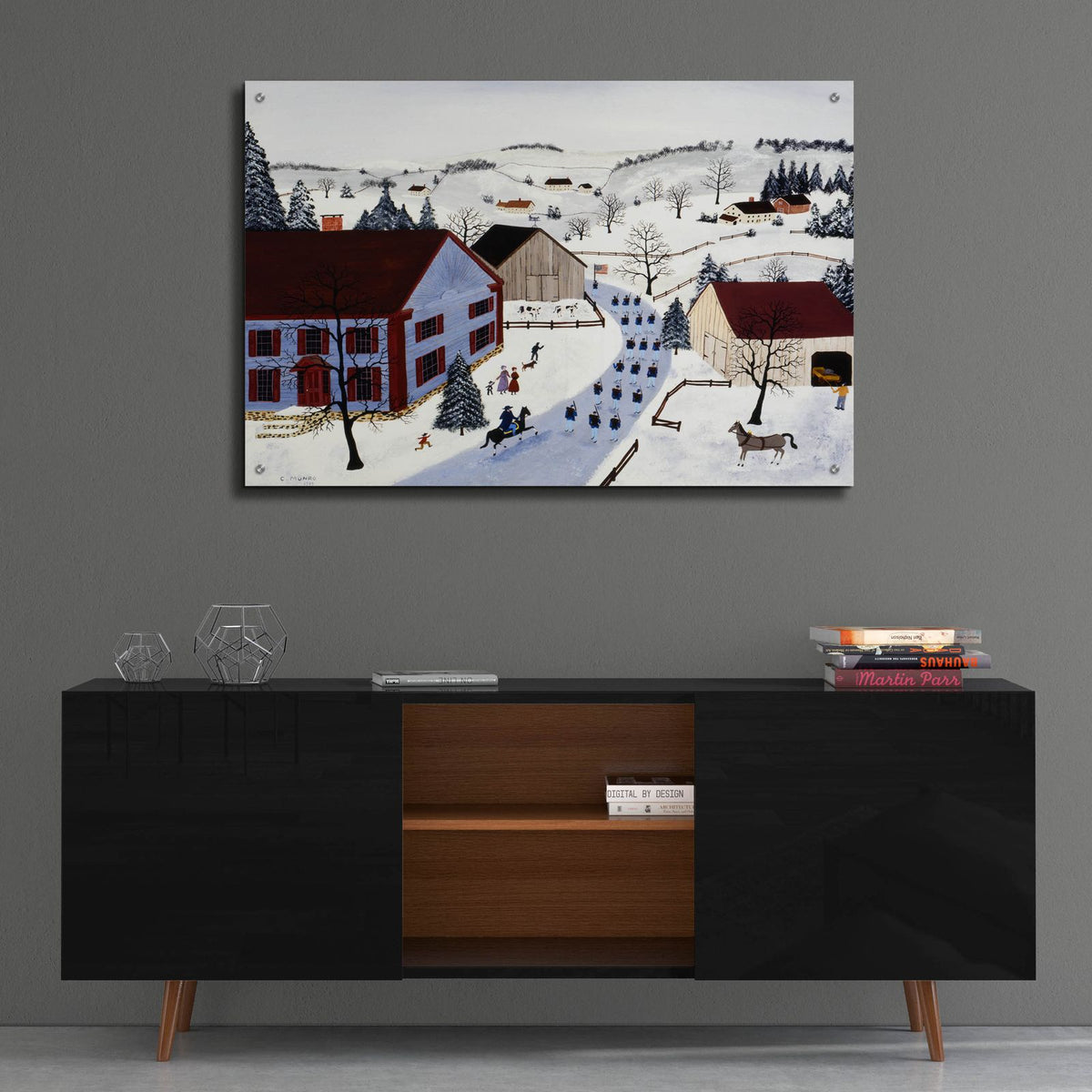 Marching Union by C Munro - 36x24 acrylic wall art in a room
