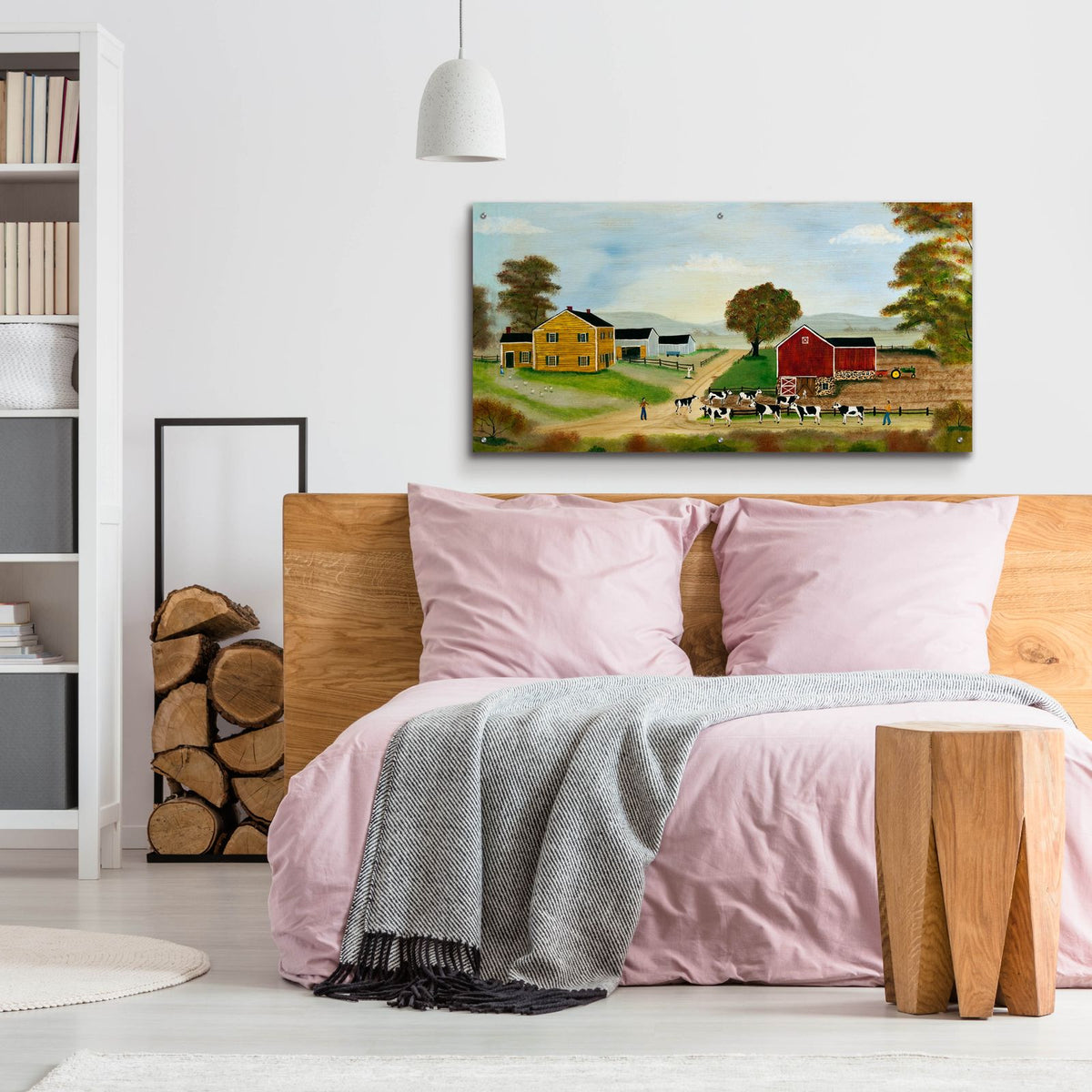 Milking Time by C Munro - 48x24 acrylic wall art in a room