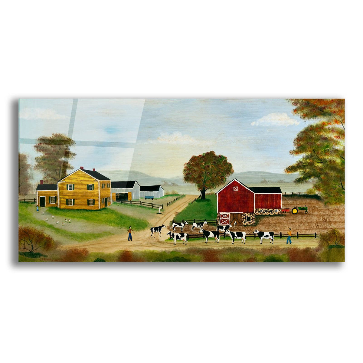Milking Time by C Munro acrylic glass wall art