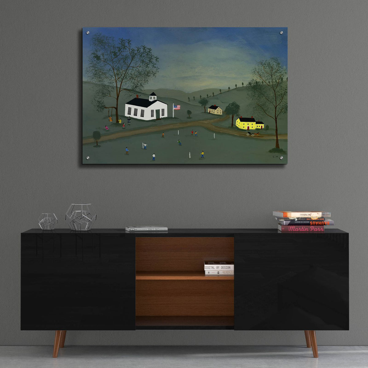 School Recess by C Munro - 36x24 acrylic wall art in a room
