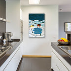 Skating On The Pond by C Munro - 24x36 acrylic wall art in a room