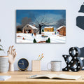 Smithy In Winter by C Munro - 16x12 acrylic wall art in a room