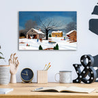 Smithy In Winter by C Munro - 16x12 acrylic wall art in a room