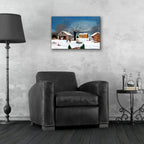 Smithy In Winter by C Munro - 24x16 acrylic wall art in a room