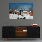 Smithy In Winter by C Munro - 36x24 acrylic wall art in a room