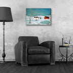 Snow Scene by C Munro - 24x16 acrylic wall art in a room