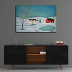 Snow Scene by C Munro - 36x24 acrylic wall art in a room