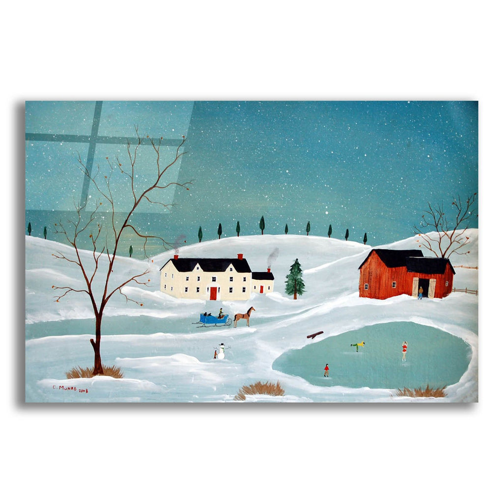 Snow Scene by C Munro acrylic glass wall art