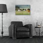 Town Ball On The Village Green by C Munro - 24x16 acrylic wall art in a room